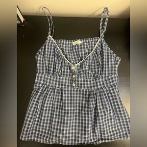 Brandy Melville Blue Checkered Camisole